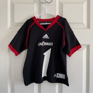 Adidas Cincinnati Bearcats #1 Youth Football Jersey Black Red NCAA Kids Small